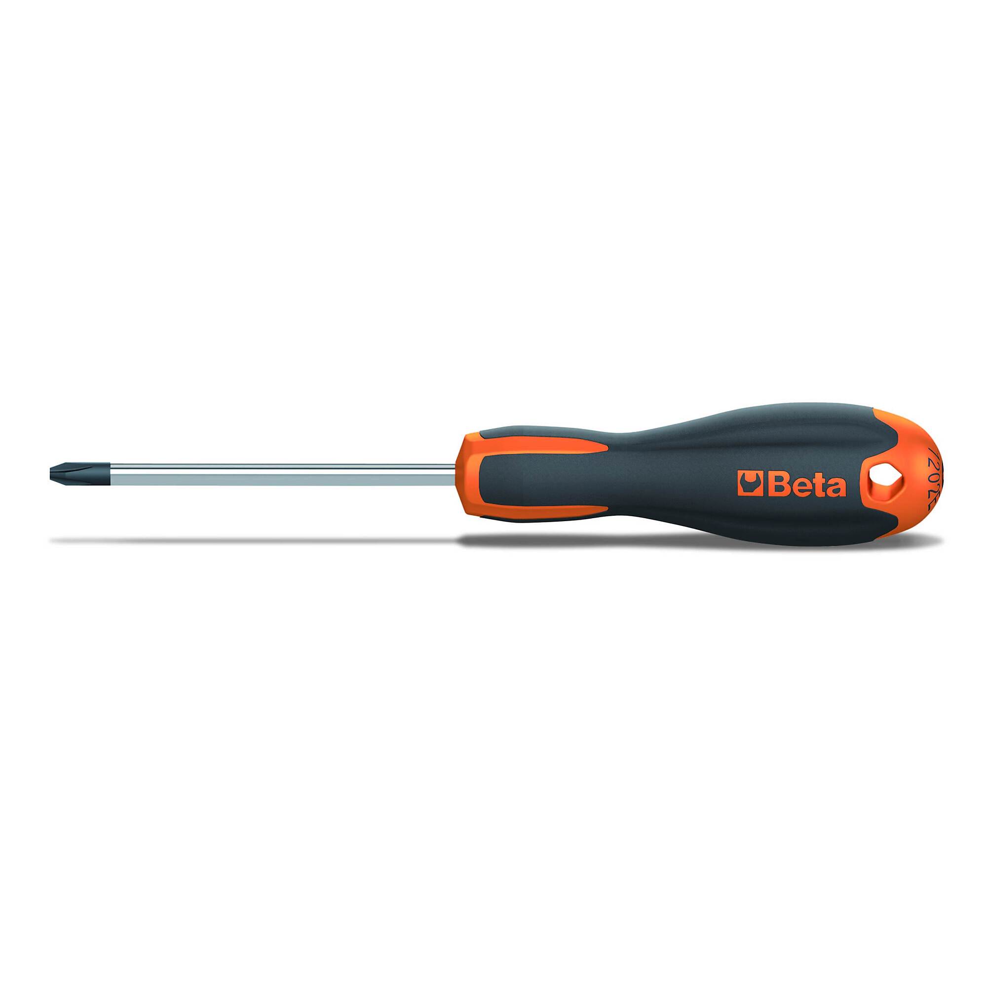 Beta 1202E Evox Phillips Screwdriver — Chrome-Plated, Black Tip, 156mm OAL, Model# 1202E 3X60